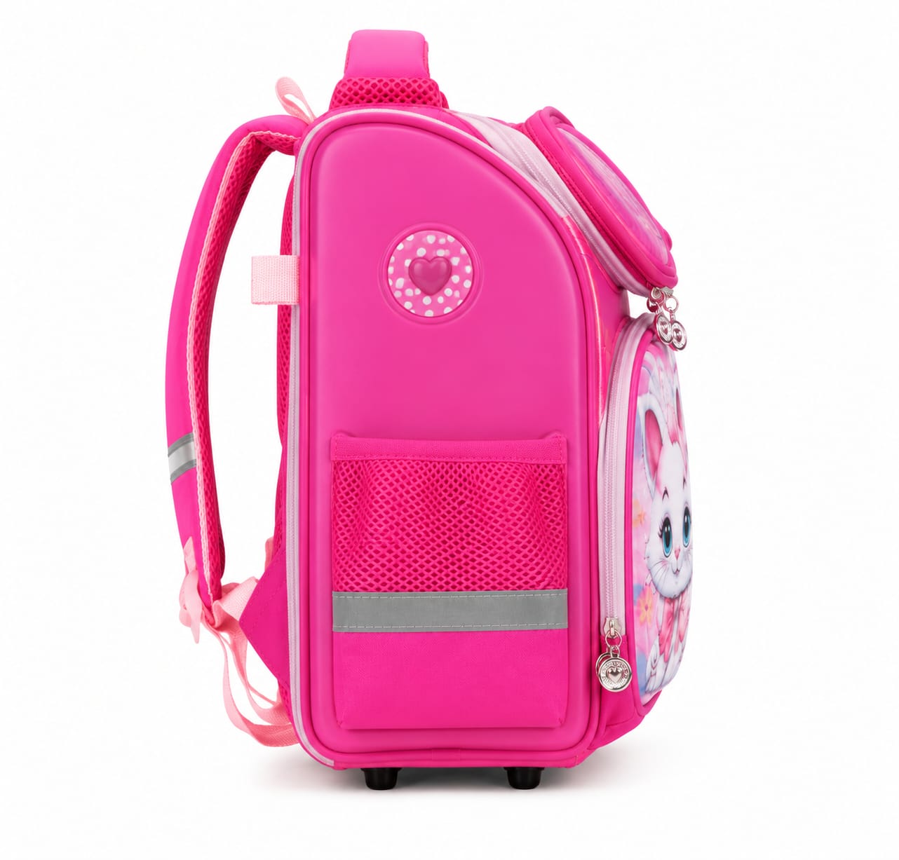 Girls' 3D Cute Kitty EVA Hard Shell School Backpack – Pink