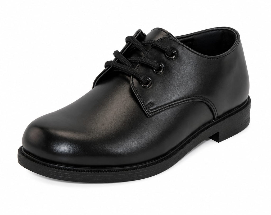 Easy USA Boys' Lace-Up Black Oxford Dress & School Shoes
