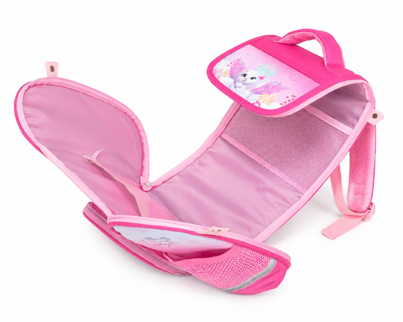 Girls' 3D Cute Kitty EVA Hard Shell School Backpack – Pink