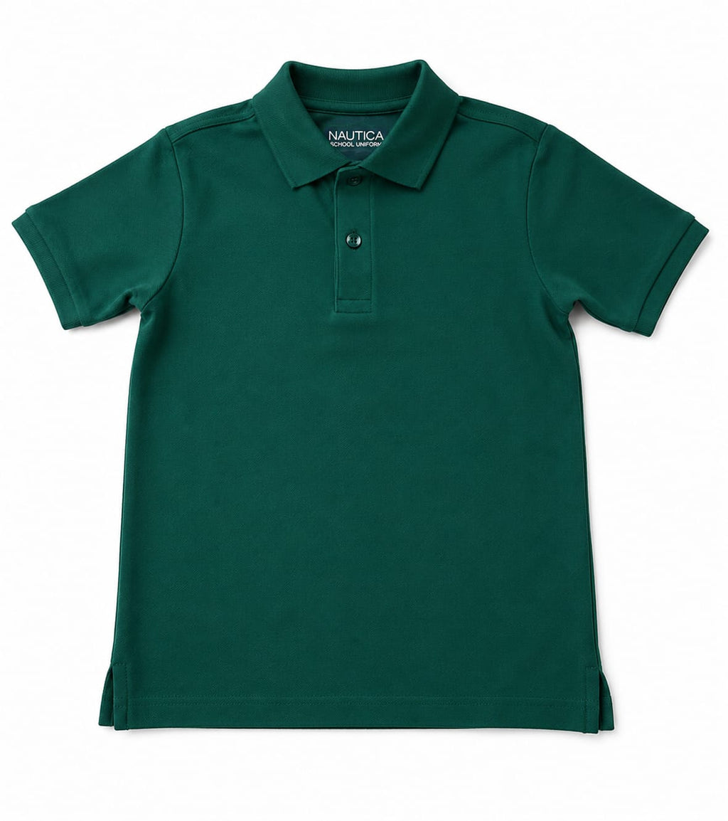 Nautica Boys' Short-Sleeve School Uniform Polo Shirt – Hunter Green