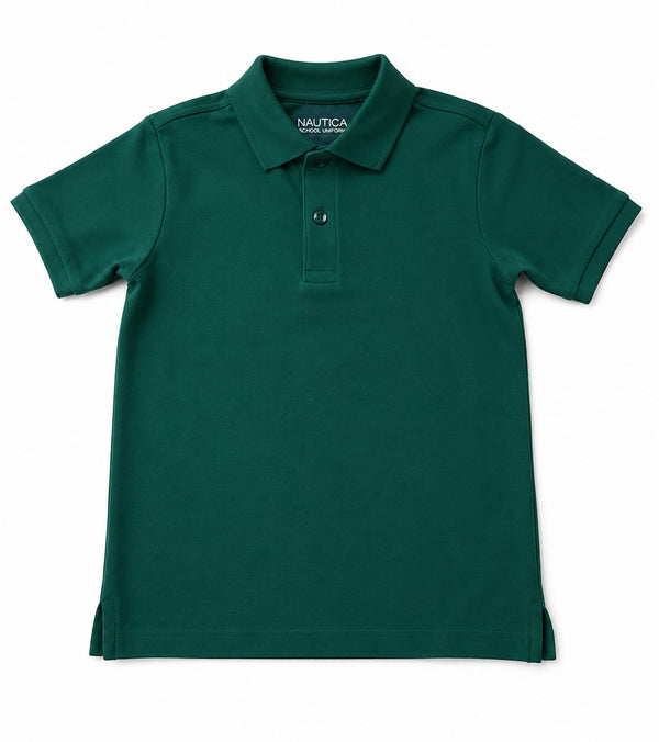 Nautica Boys' Short-Sleeve School Uniform Polo Shirt – Hunter Green