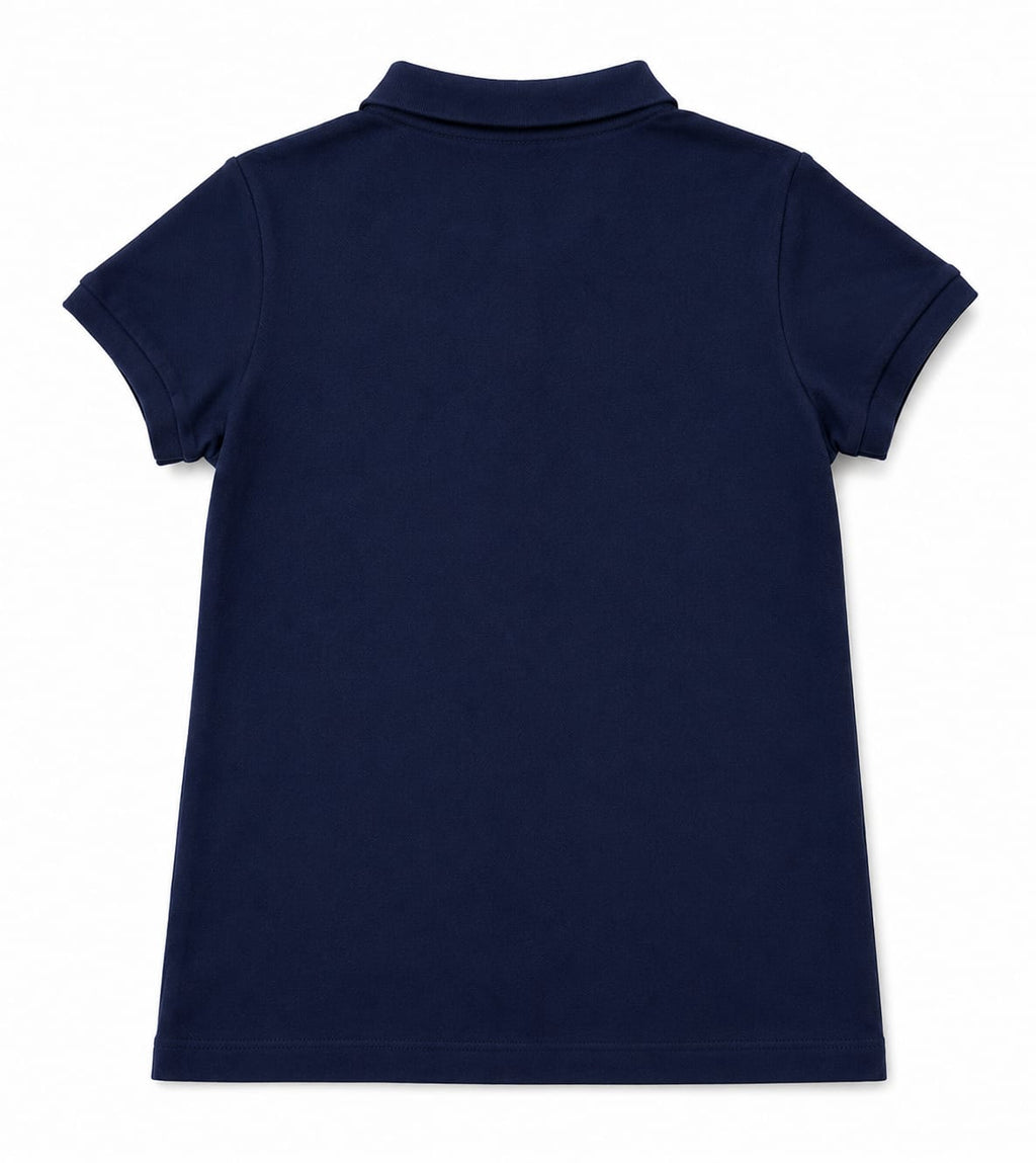 IZOD Girls' Performance Short-Sleeve School Uniform Polo Shirt – Navy