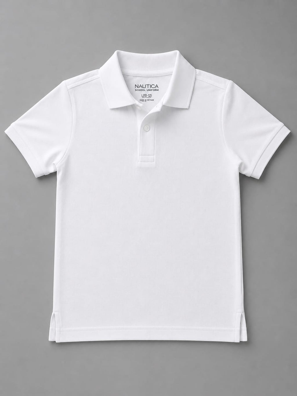 Nautica Boys' Short-Sleeve School Uniform Polo Shirt – White