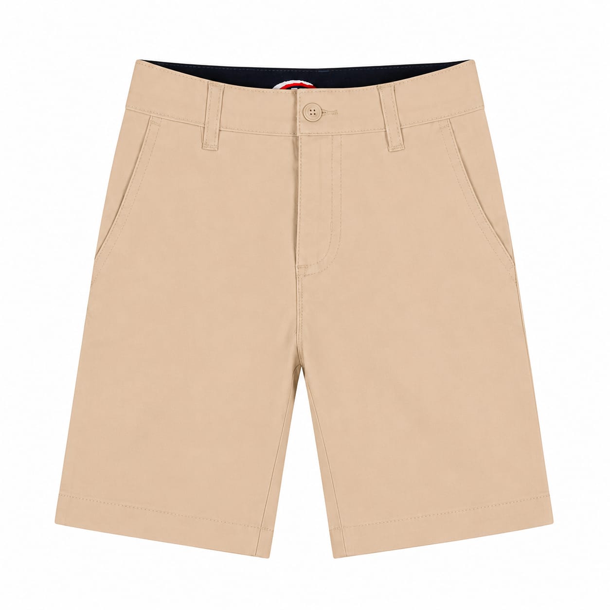 Boys' Flat-Front School Uniform Shorts – Khaki & Navy
