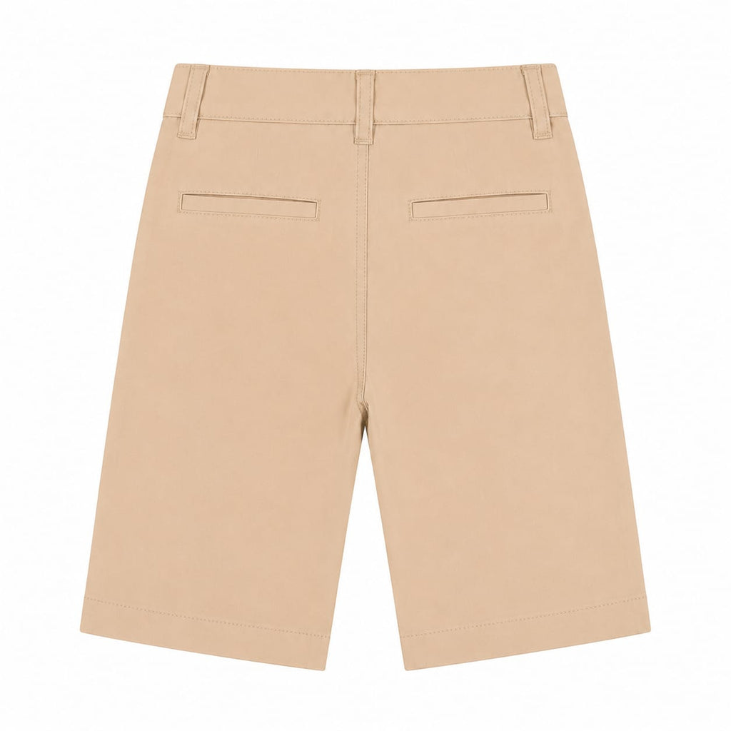 Boys' Flat-Front School Uniform Shorts – Khaki & Navy