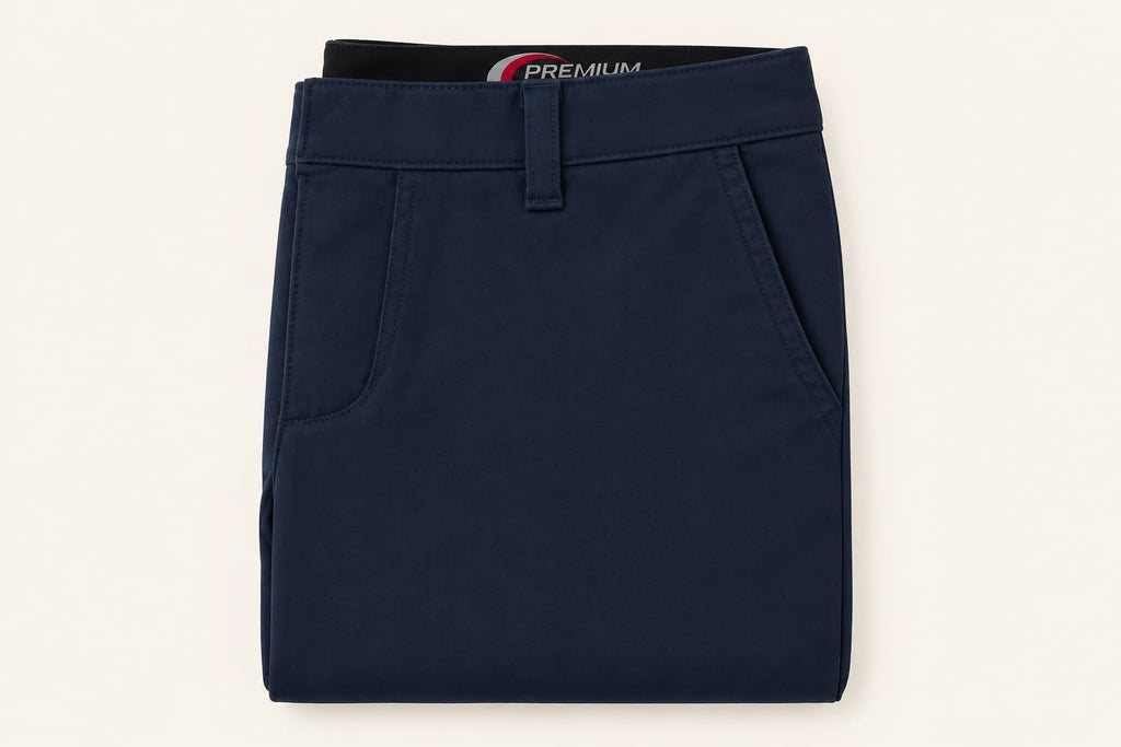Girls' Flat-Front School Uniform Pants – Navy Blue & Khaki