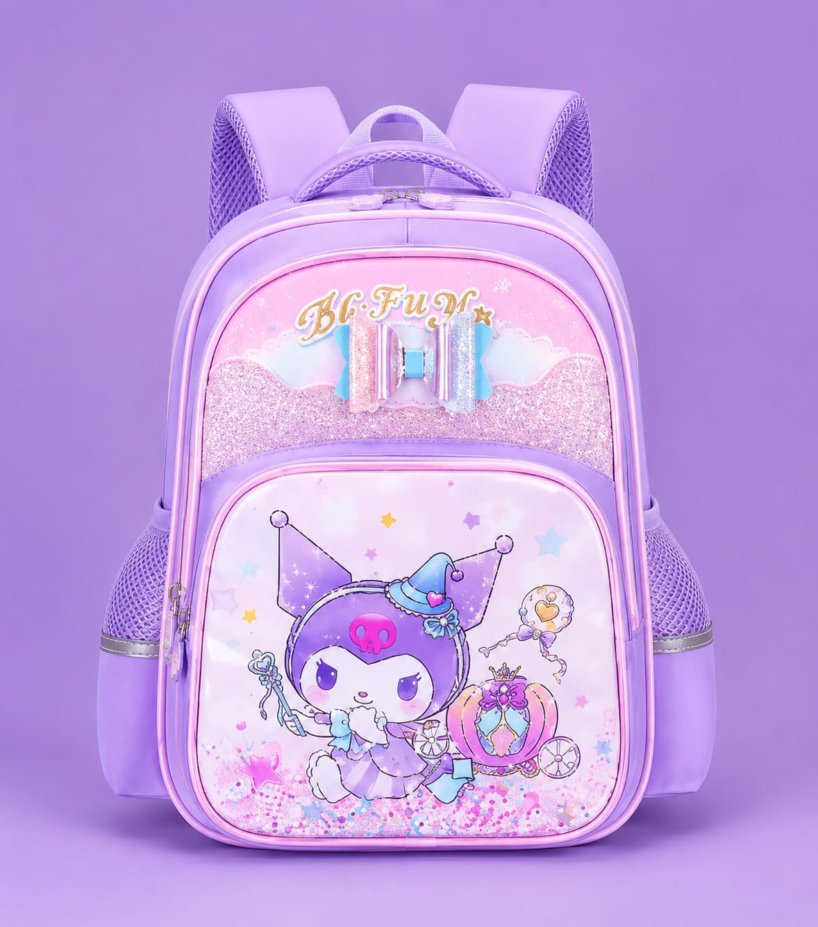 Kids' Kuromi Multi-Compartment Water-Resistant School Backpack – 4 Colors