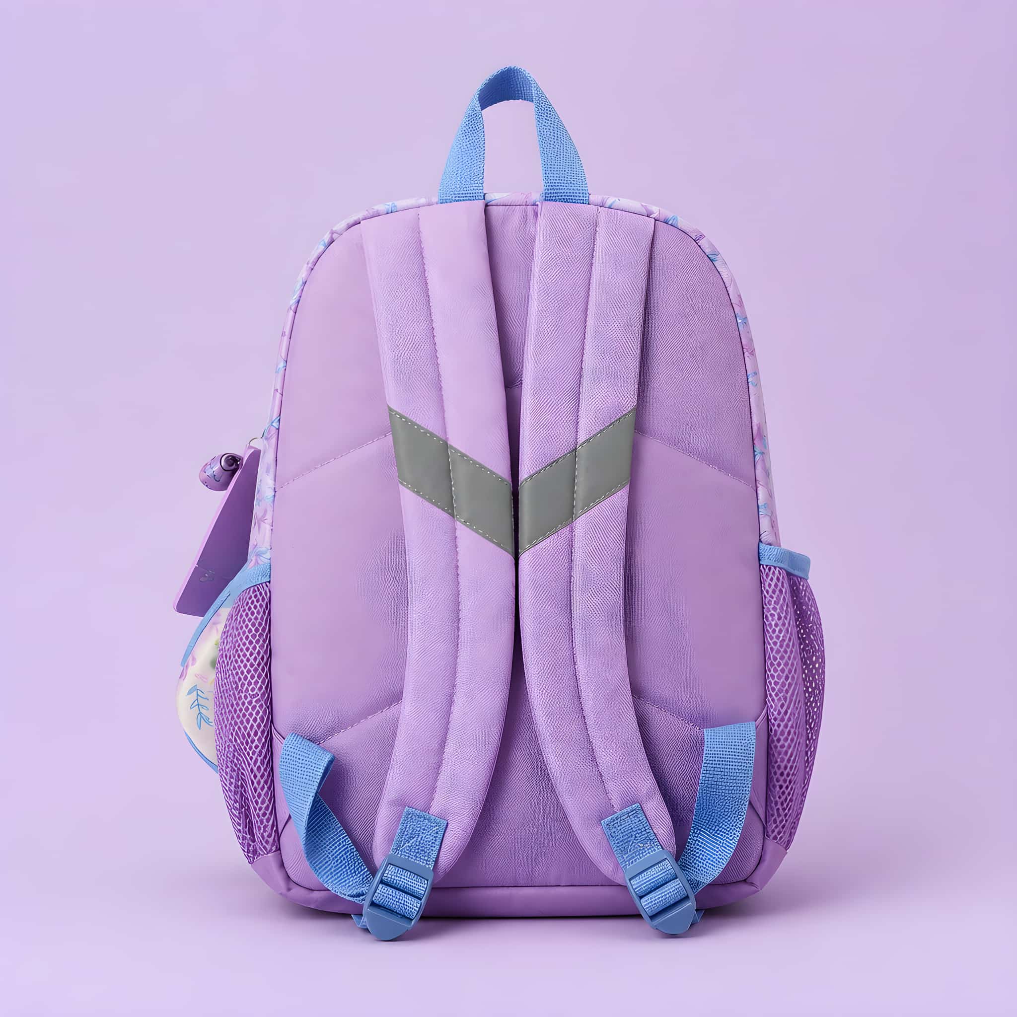 Disney Frozen Girls' 4-Piece School Backpack Set – Elsa & Anna Lavender & Ice Blue