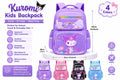 Kids' Kuromi Multi-Compartment Water-Resistant School Backpack – 4 Colors