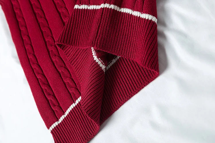 School Uniform Sweater For Women And Men College British Japanese JK V-Neck Girls Boys Vest Cotton Outerwear Knitting Waistcoat