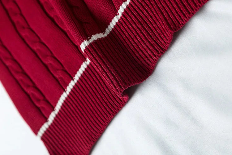 School Uniform Sweater For Women And Men College British Japanese JK V-Neck Girls Boys Vest Cotton Outerwear Knitting Waistcoat