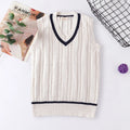 School Uniform Sweater For Women And Men College British Japanese JK V-Neck Girls Boys Vest Cotton Outerwear Knitting Waistcoat
