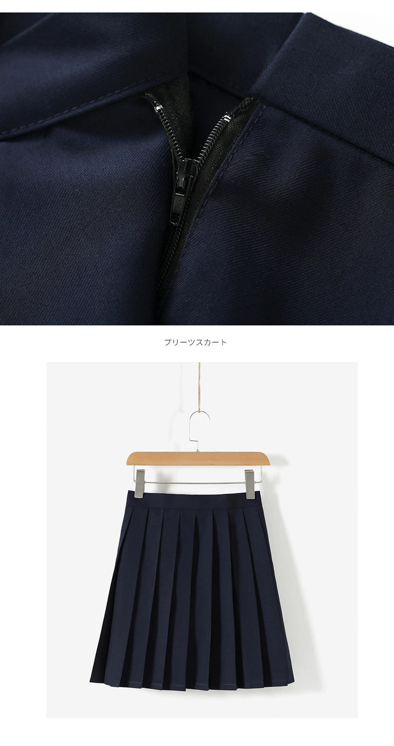 Japanese School Uniform Girls Fashion Versatile College Style Fresh Sweet Jk Suit Basic Sailor Suit Female Long-sleeved Suit New