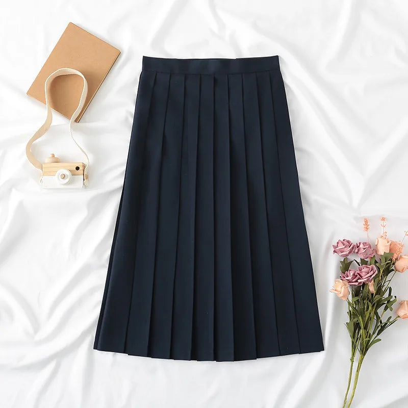 Traditional Versatile JK School Uniform Skirt Japanese Kansai Collar Two-piece Sailor Uniform Academic Style Graduation Outfit