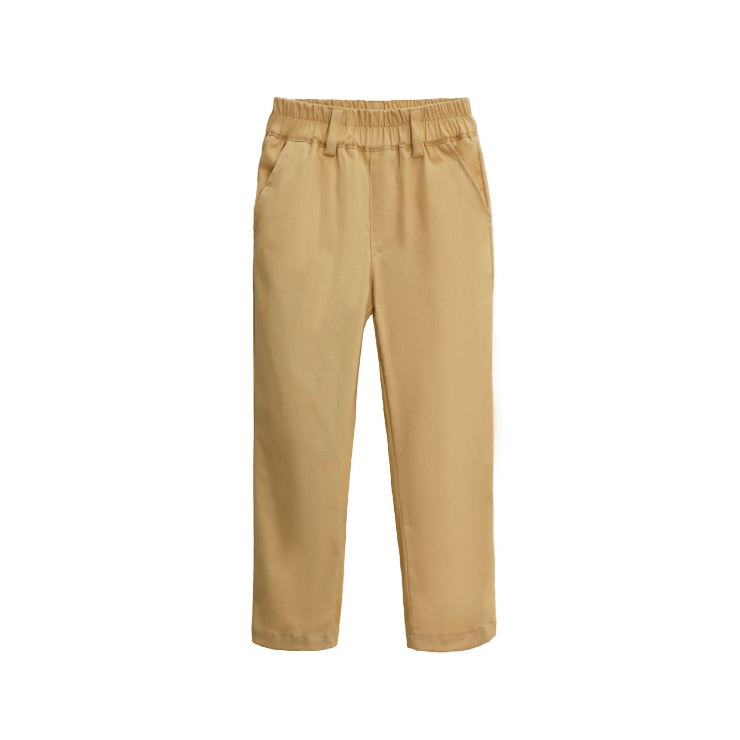 Boys' Khaki Pull-On Pants – Elastic Waist, Soft Fabric, Perfect for School & Play, Easy to Wear & Move In