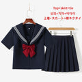 Japanese School Uniform Girls Fashion Versatile College Style Fresh Sweet Jk Suit Basic Sailor Suit Female Long-sleeved Suit New