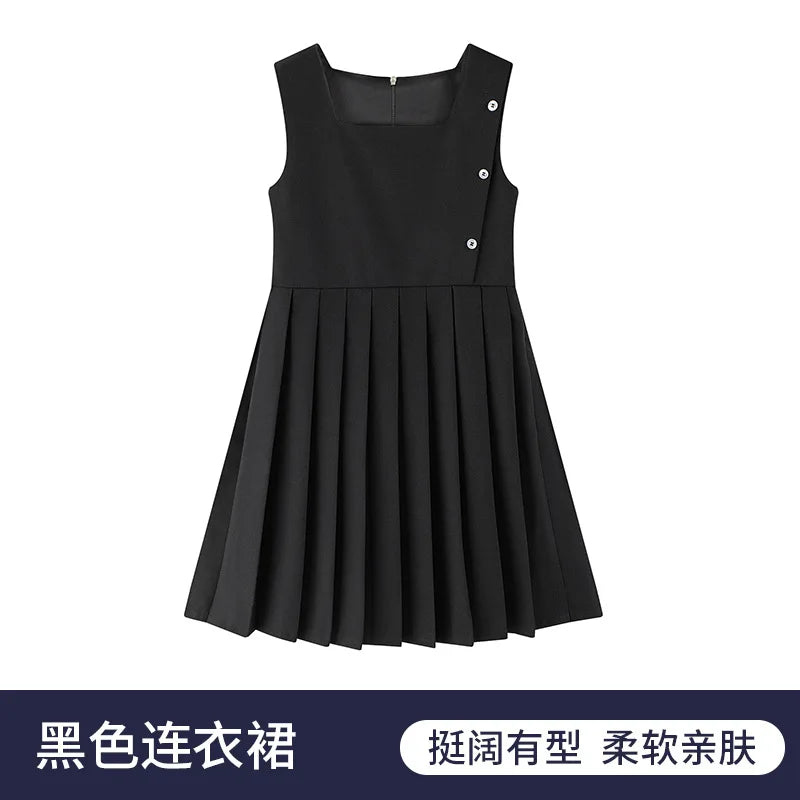 School Uniform Preppy Girls Clothes for Teenagers Baby Elegant Dress  Spring Autumn Children Costumes 8 10 12 13 Years