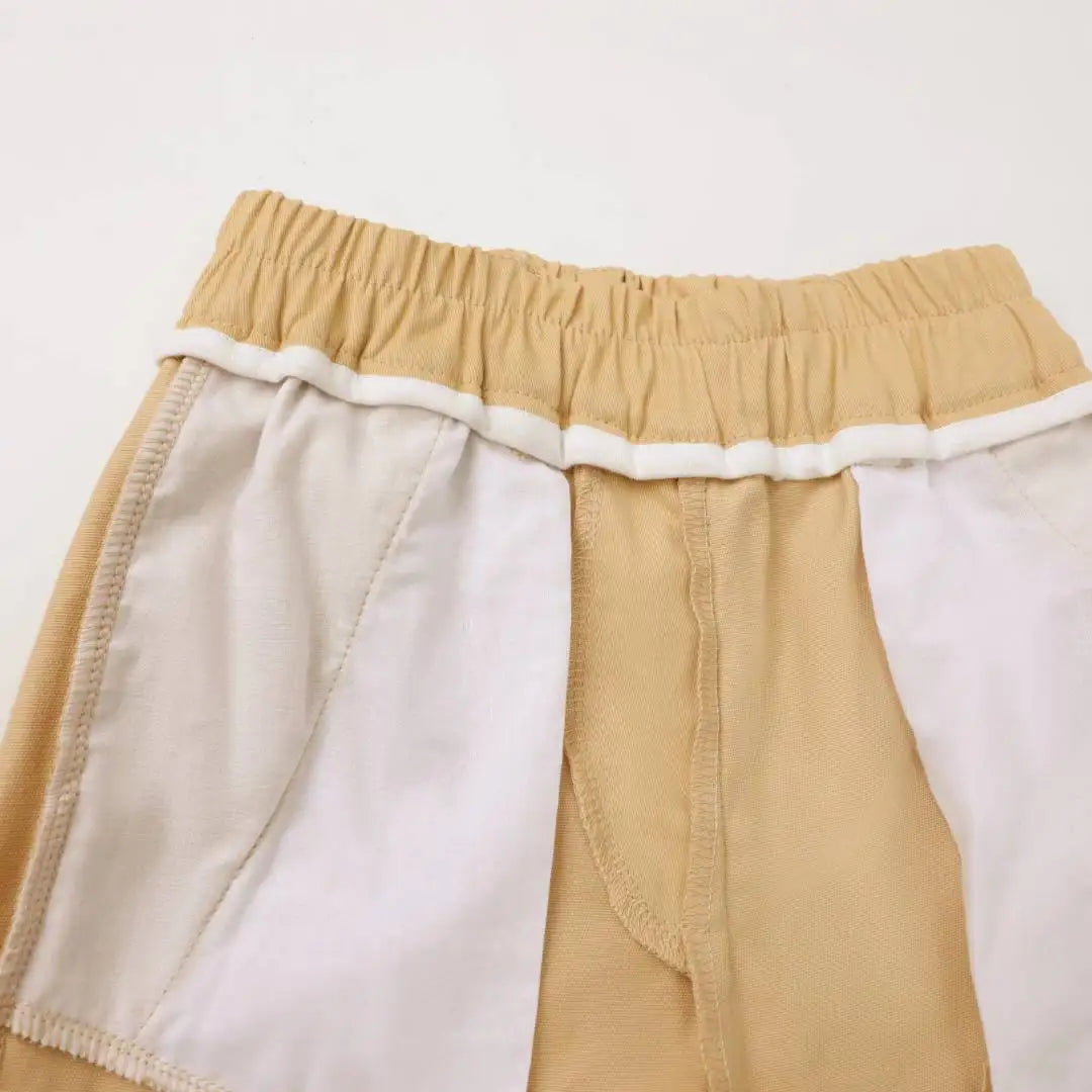 Boys' Khaki Pull-On Pants – Elastic Waist, Soft Fabric, Perfect for School & Play, Easy to Wear & Move In