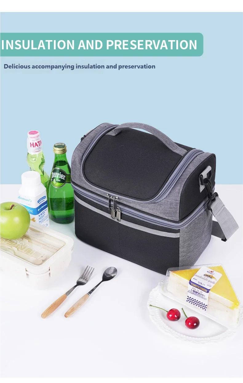 Insulated Lunch Bag Large Lunch Bags For Women Men Reusable Lunch Bag With Adjustable Shoulder Strap