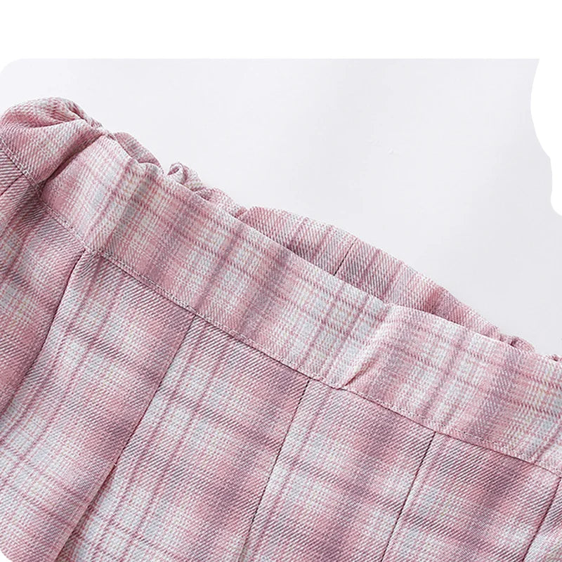 Children's Uniform Short Skirt Girls' School Style Sweet Outdoor Plaid Skirts