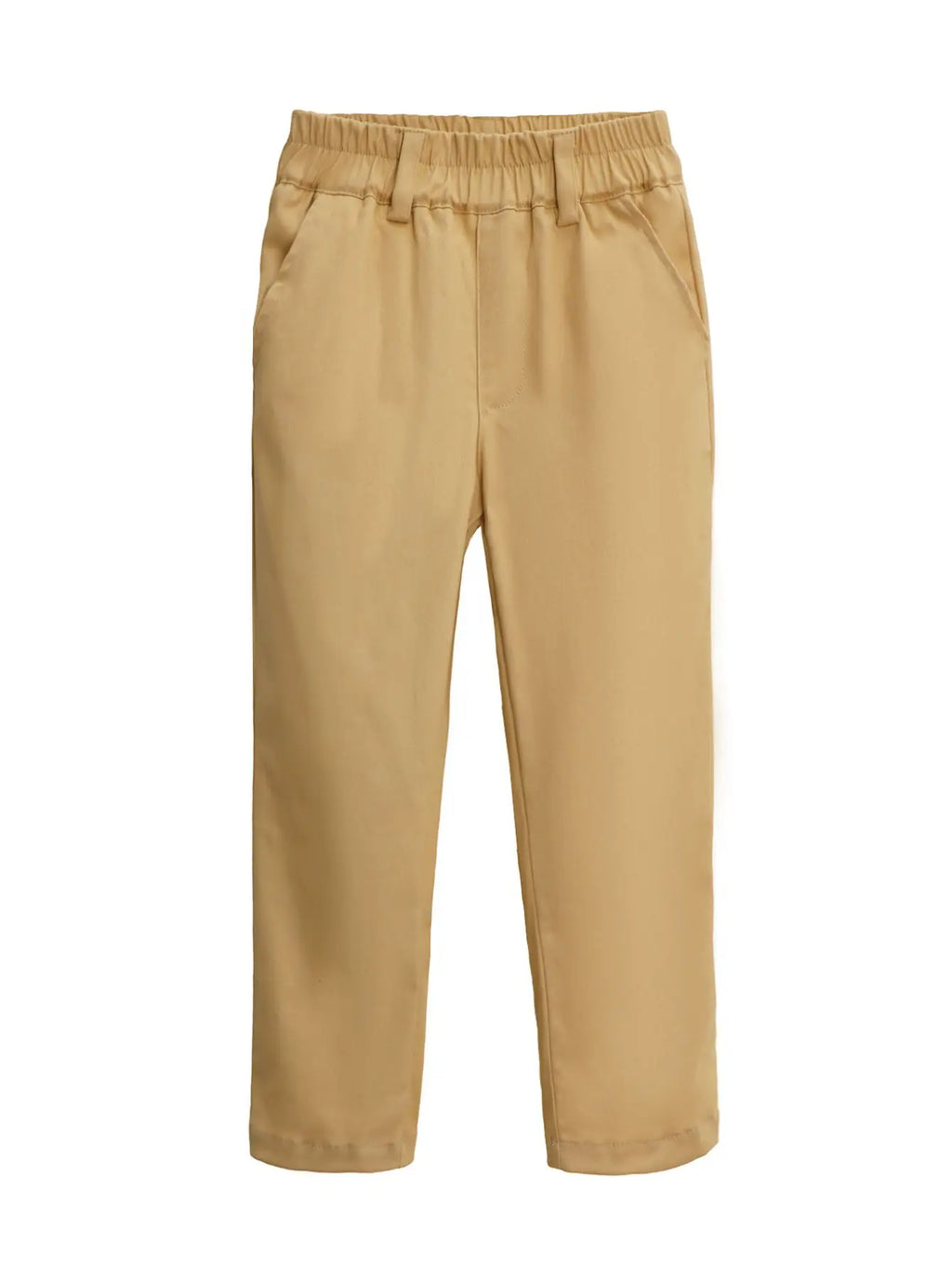 Boys' Khaki Pull-On Pants – Elastic Waist, Soft Fabric, Perfect for School & Play, Easy to Wear & Move In