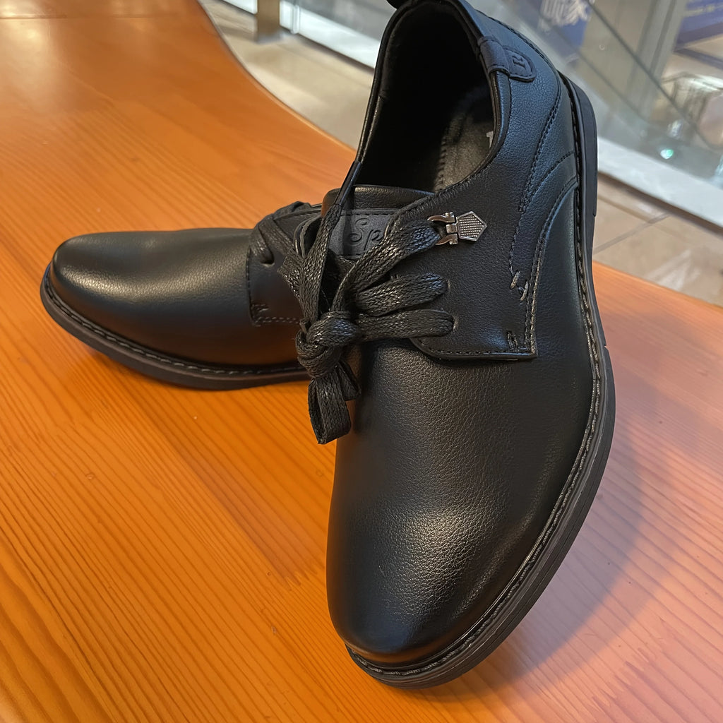 Kids Boys Black Lace Up Oxford Shoes Formal School Uniform Footwear For Boys