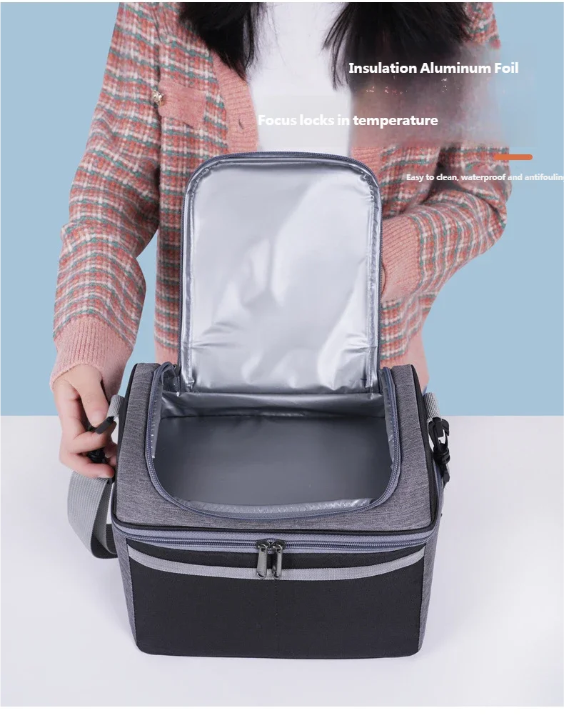 Insulated Lunch Bag Large Lunch Bags For Women Men Reusable Lunch Bag With Adjustable Shoulder Strap