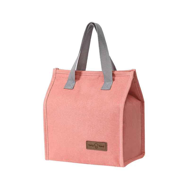 Saco de Almoço com Isolamento Térmico Lancheira de Armazenamento Bolsa de Mão Cor Sólida Multifuncional Lancheiras Infantis para Escola Bolsa de Comida para Piquenique Novo