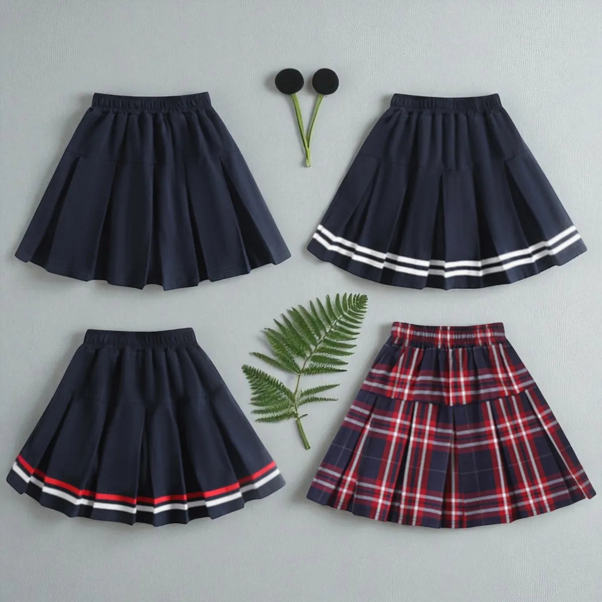 Summer Kids School Skirts for Girls Clothes Cotton School Uniform Teenagers Outfits Spring Children Costumes  6 8 10 12 13 Years