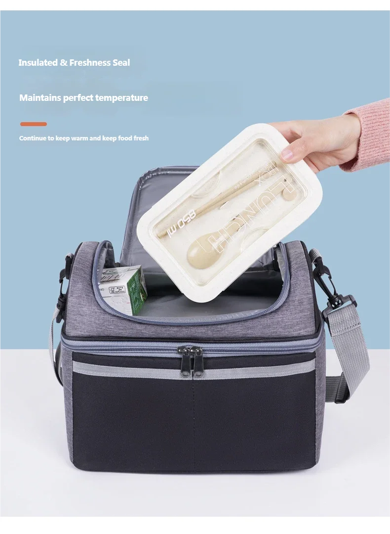 Insulated Lunch Bag Large Lunch Bags For Women Men Reusable Lunch Bag With Adjustable Shoulder Strap