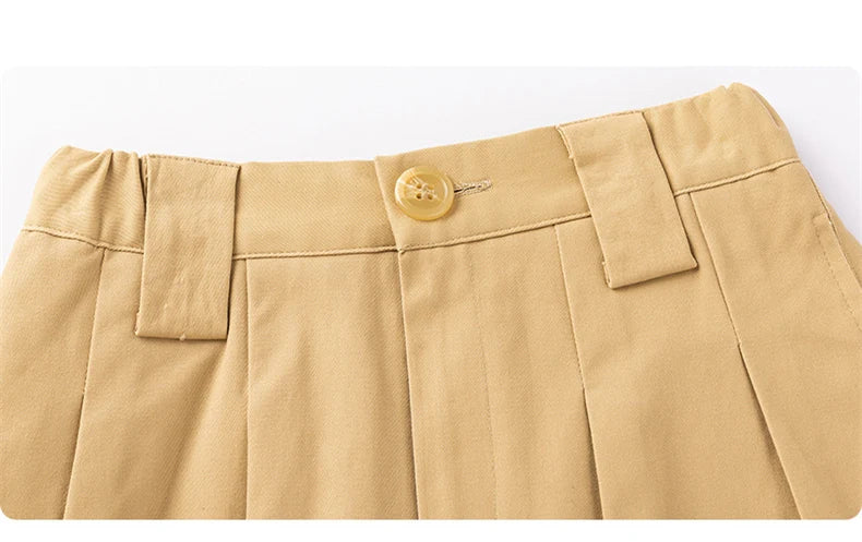 College Preppy Style Kids Uniform Skirt for Girls to School Girl Khaki Pleated Skirt Clothes Elegant Child Uniform For Teenager