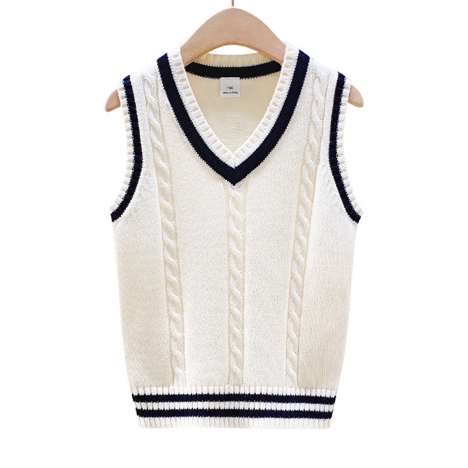 Boys Girls School Uniform Waistcoat Casual Knitted Sweater Vest V Neck Preppy Style Outerwear Children Spring Autumn Clothing
