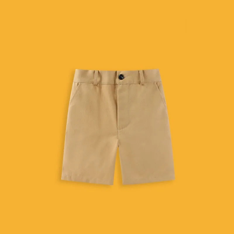 Boys School Uniform Shorts Summer 2026 Anti-Wrinkle No-Iron Formal Shorts for Kids Daily School & Ceremony Children Outfits