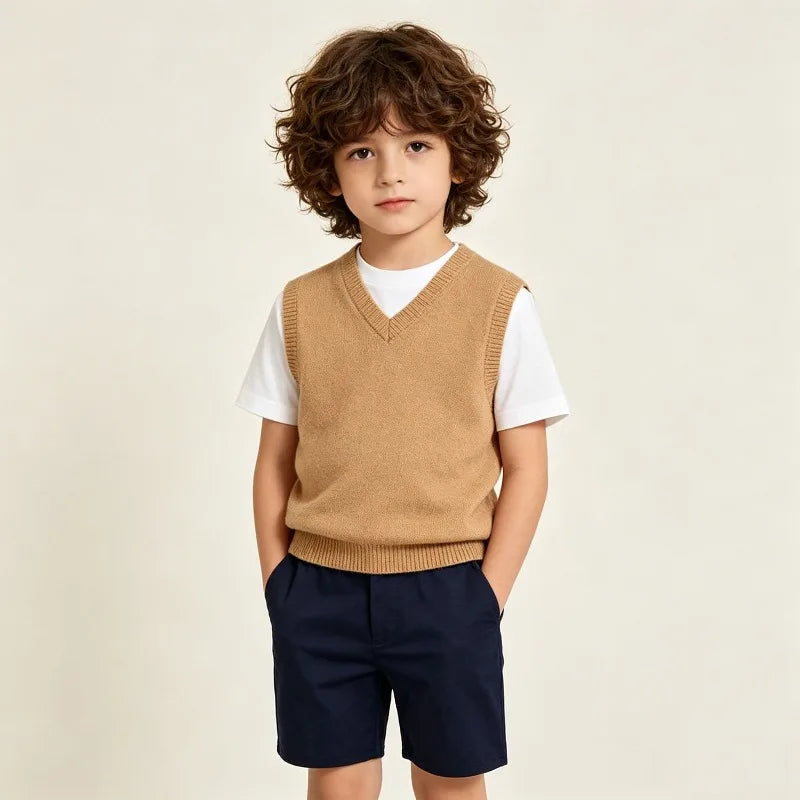 Boys School Uniform Shorts Summer 2026 Anti-Wrinkle No-Iron Formal Shorts for Kids Daily School & Ceremony Children Outfits