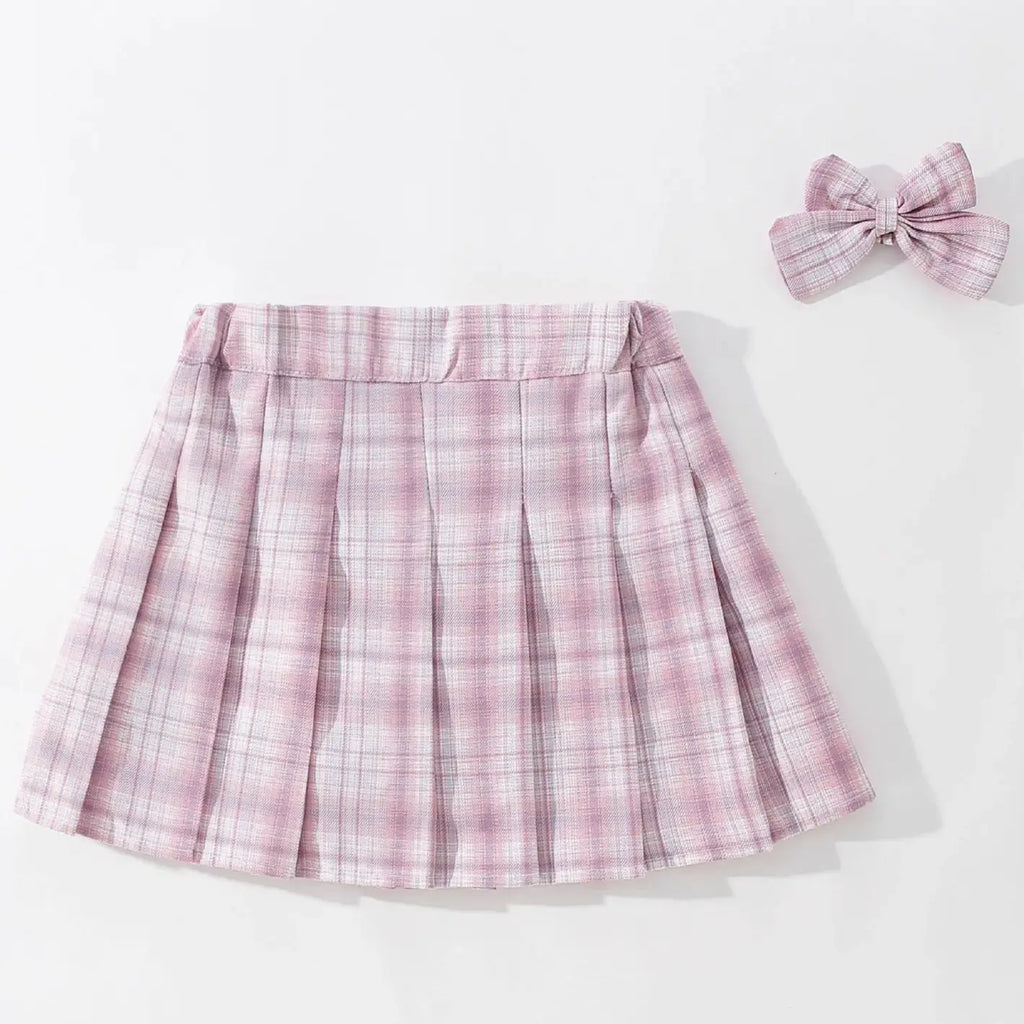 Children's Uniform Short Skirt Girls' School Style Sweet Outdoor Plaid Skirts