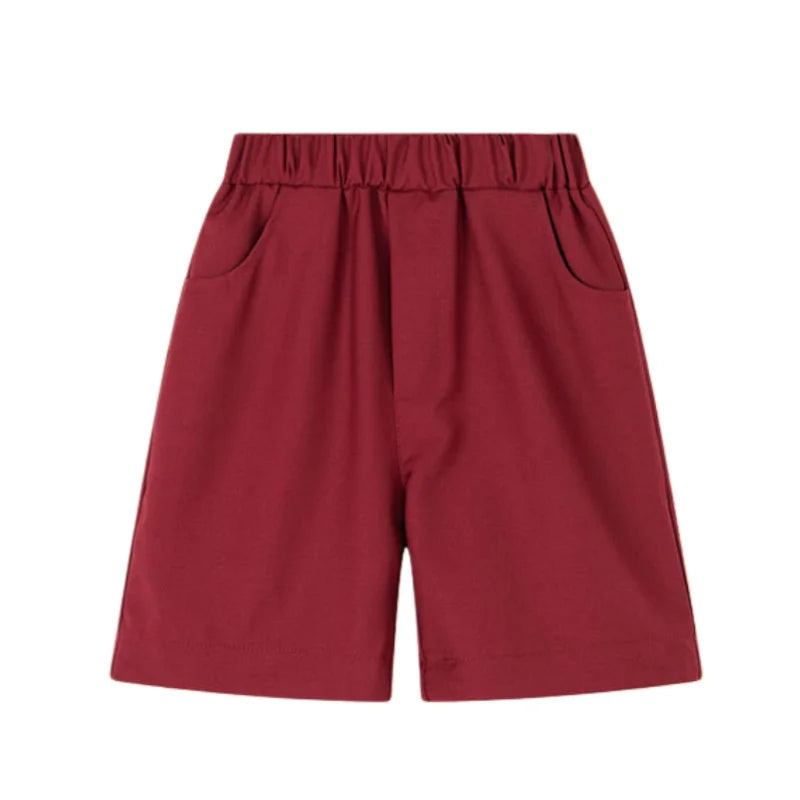 Boys' Versatile Lightweight Mid-Length Summer Shorts Children's School Uniform Performance Shorts