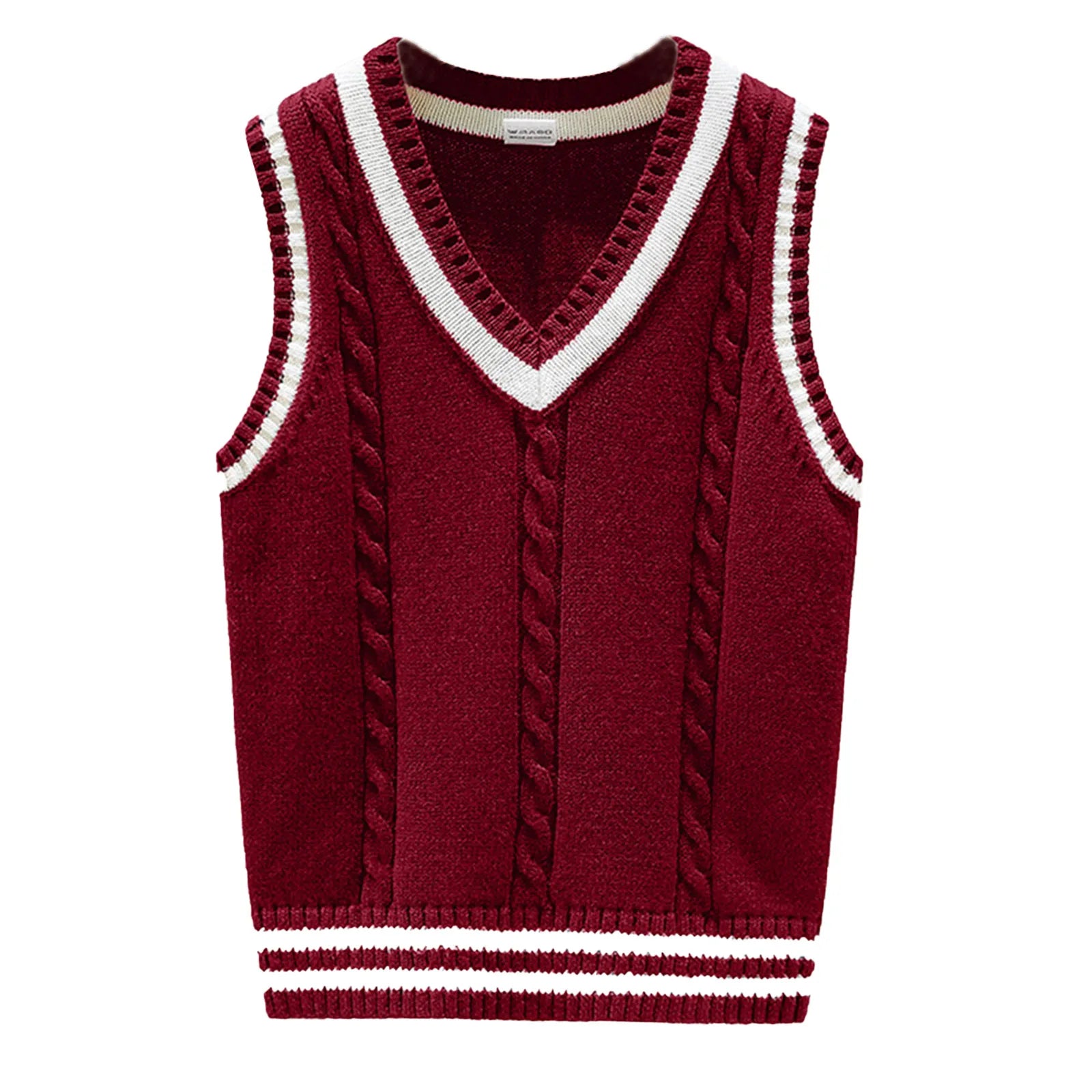 Boys Girls School Uniform Waistcoat Casual Knitted Sweater Vest V Neck Preppy Style Outerwear Children Spring Autumn Clothing