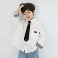 Boys Polo Shirts 2026 Autumn Spring T-shirts for Kids School Uniform Children White Blouse Teenager Outerwear Baby Outfits