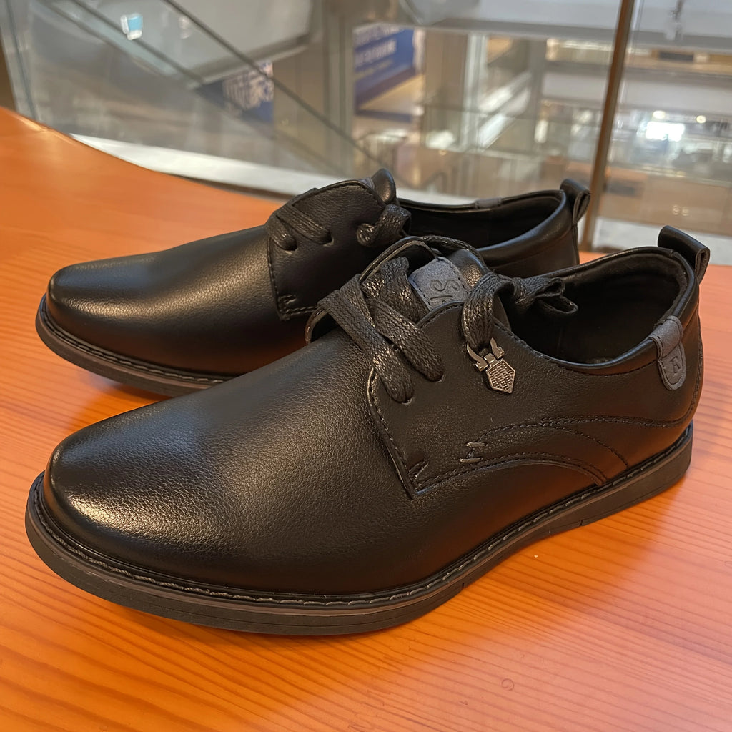 Kids Boys Black Lace Up Oxford Shoes Formal School Uniform Footwear For Boys