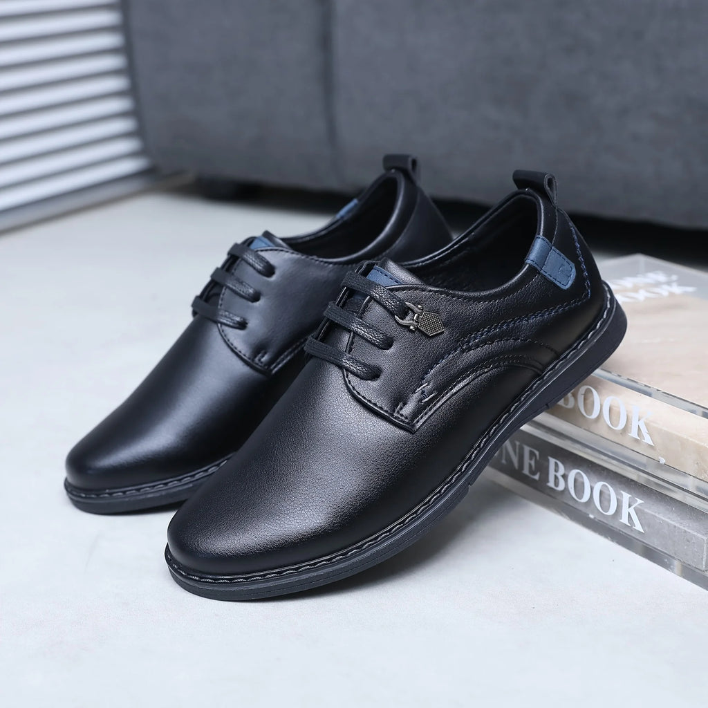 Kids Boys Black Lace Up Oxford Shoes Formal School Uniform Footwear For Boys