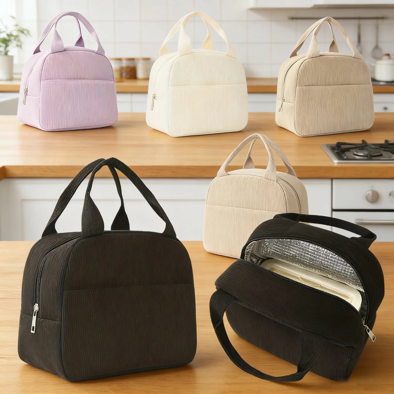 Lunch Bag for Women Men Cute Lunch Bag Insulated Lunch Box with Reusable Lunchbag for Work, Picnic, Beach or Travel