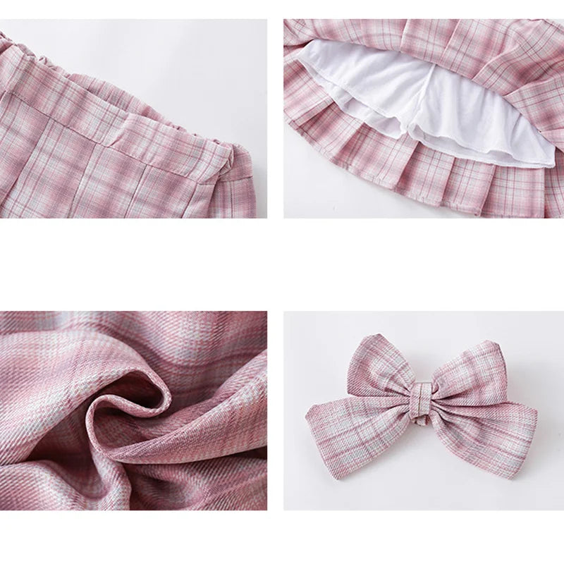 Children's Uniform Short Skirt Girls' School Style Sweet Outdoor Plaid Skirts