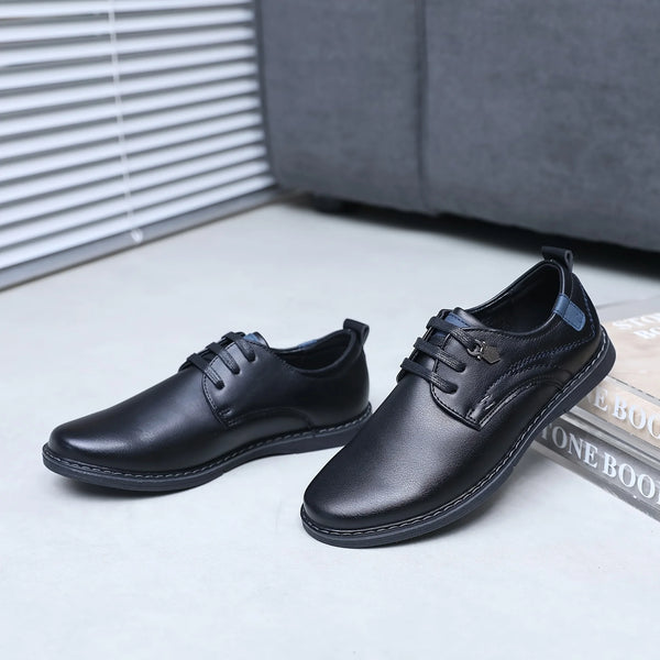 Kids Boys Black Lace Up Oxford Shoes Formal School Uniform Footwear For Boys