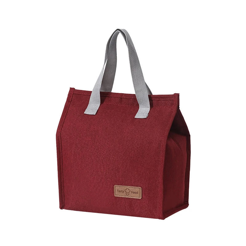 Saco de Almoço com Isolamento Térmico Lancheira de Armazenamento Bolsa de Mão Cor Sólida Multifuncional Lancheiras Infantis para Escola Bolsa de Comida para Piquenique Novo