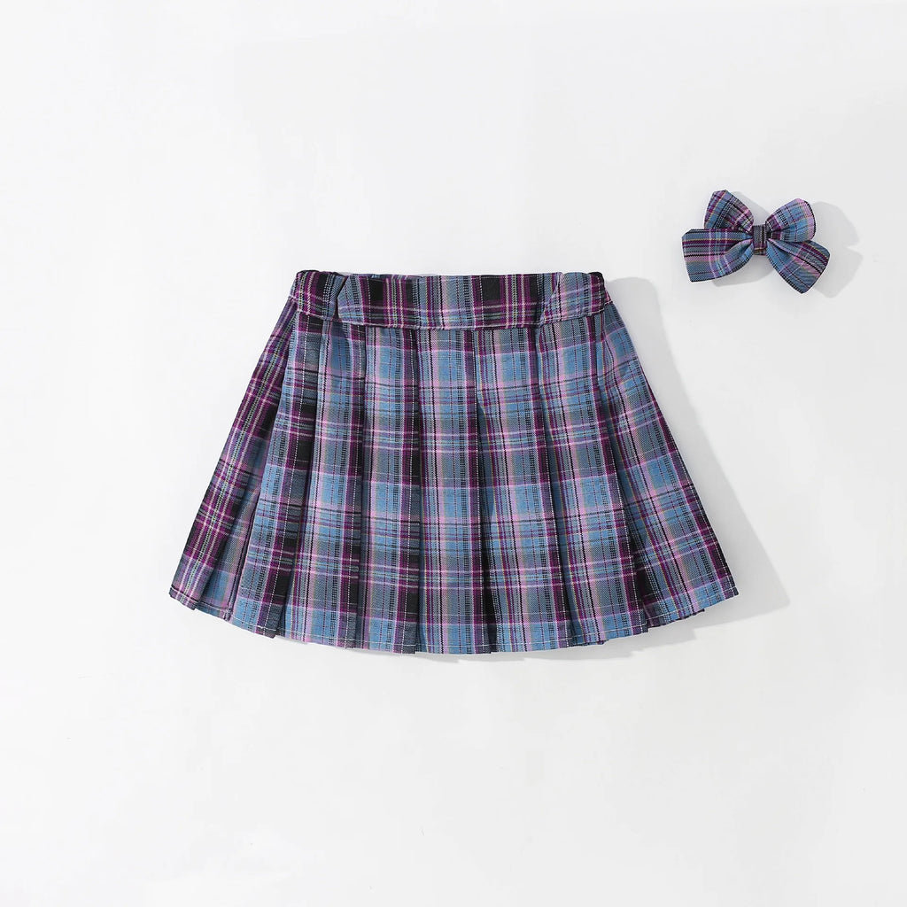 Children's Uniform Short Skirt Girls' School Style Sweet Outdoor Plaid Skirts