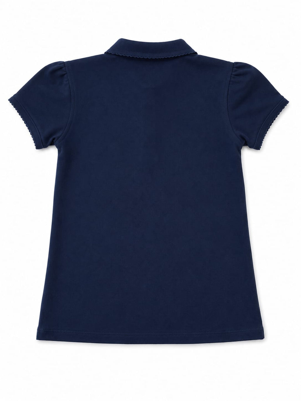Delia's Girl Girls' Puff-Sleeve School Uniform Polo Shirt – Navy