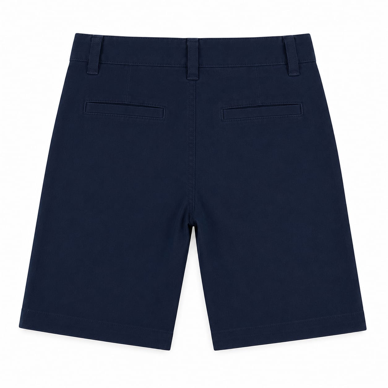 Boys' Flat-Front School Uniform Shorts – Khaki & Navy