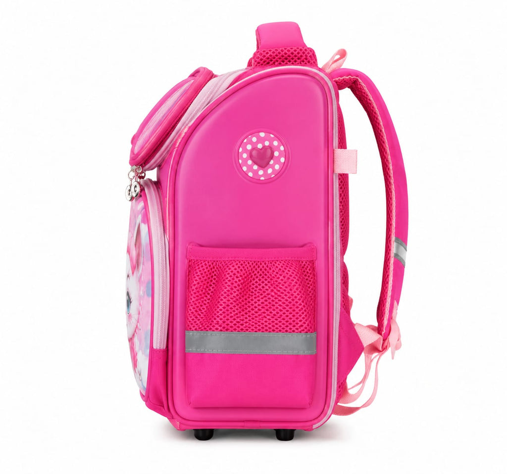 Girls' 3D Cute Kitty EVA Hard Shell School Backpack – Pink