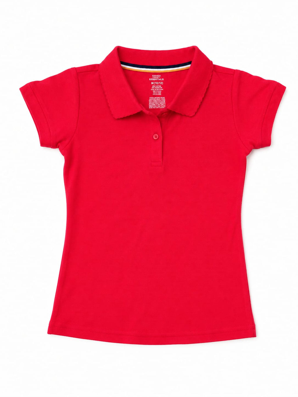 Boys' Classic Short-Sleeve School Uniform Polo Shirt – Red