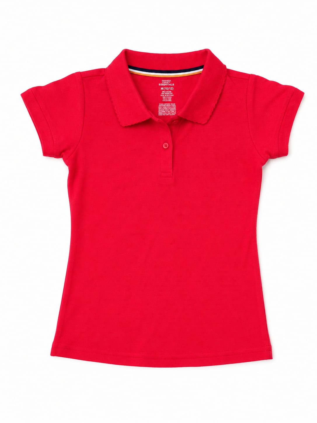 Boys' Classic Short-Sleeve School Uniform Polo Shirt – Red